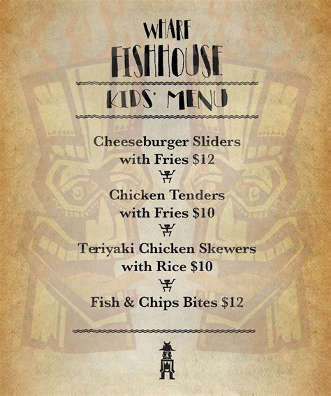 HOUSE MENUS — WHARF FISHHOUSE.